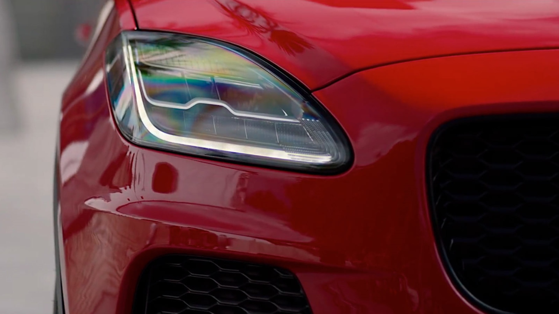 Jaguar E-Pace Headlight close-up.